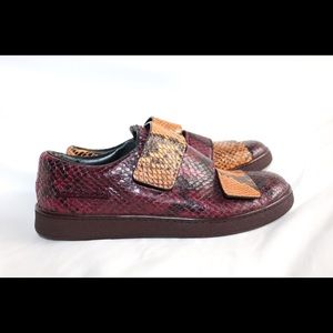 Acne studios triple two-tone elaphe sneakers